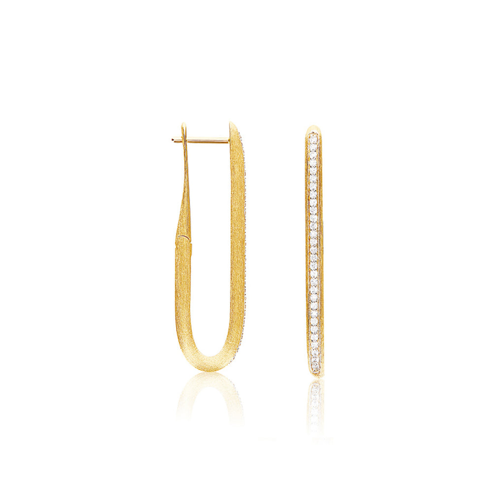 Nanis Libera Creolen (OS3-602) aus Gelbgold mit Diamant