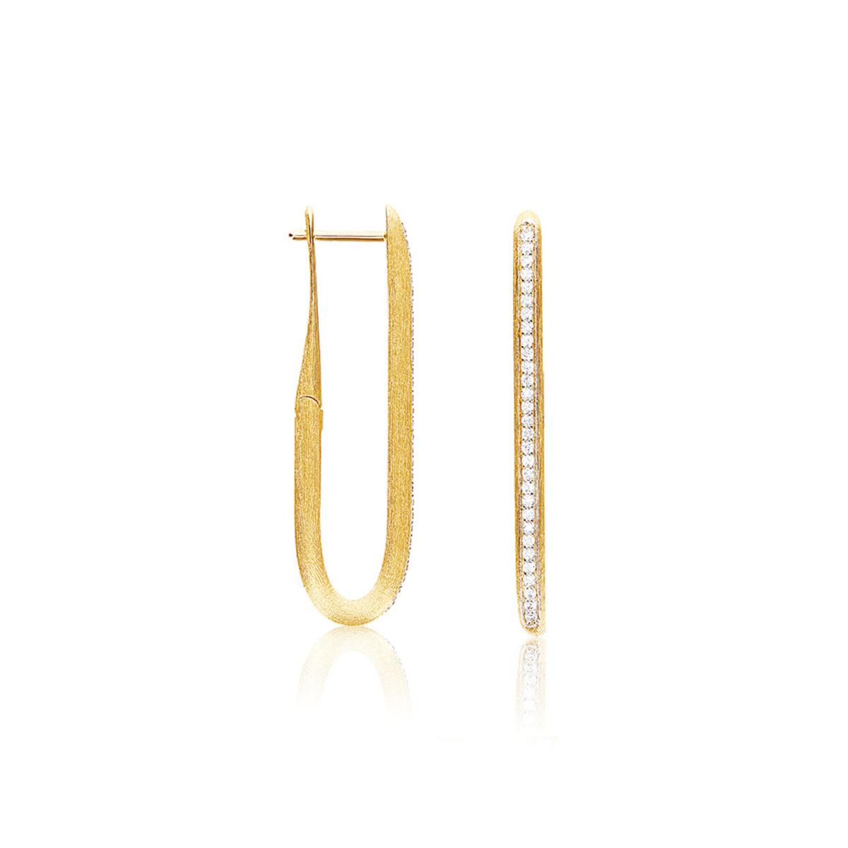 Nanis Libera Creolen (OS3-602) aus Gelbgold mit Diamant