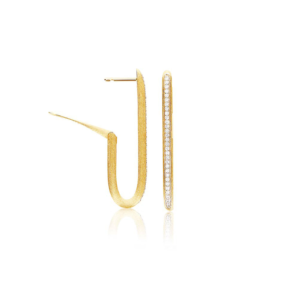 Nanis Libera Creolen (OS3-602) aus Gelbgold mit Diamant