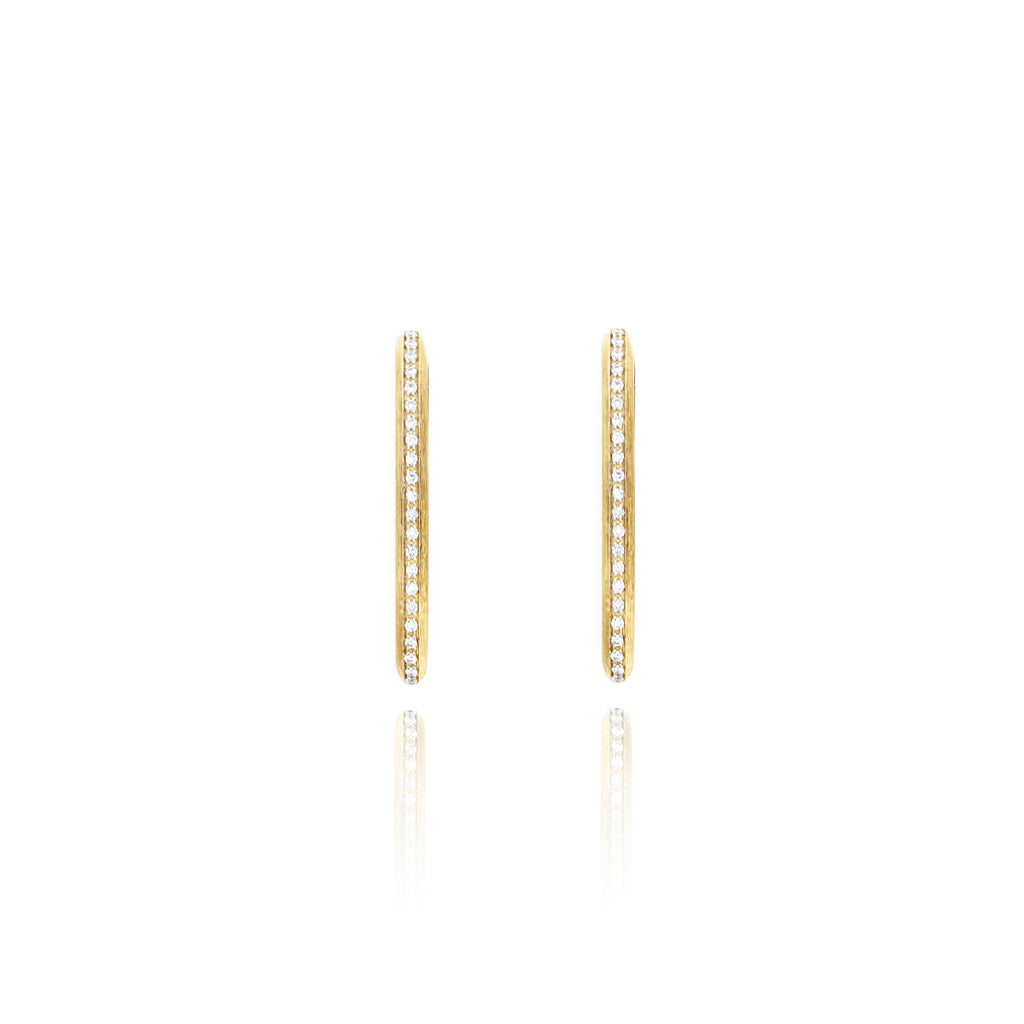 Nanis Libera Icon Creolen (OS1-604) aus Gelbgold mit Diamant