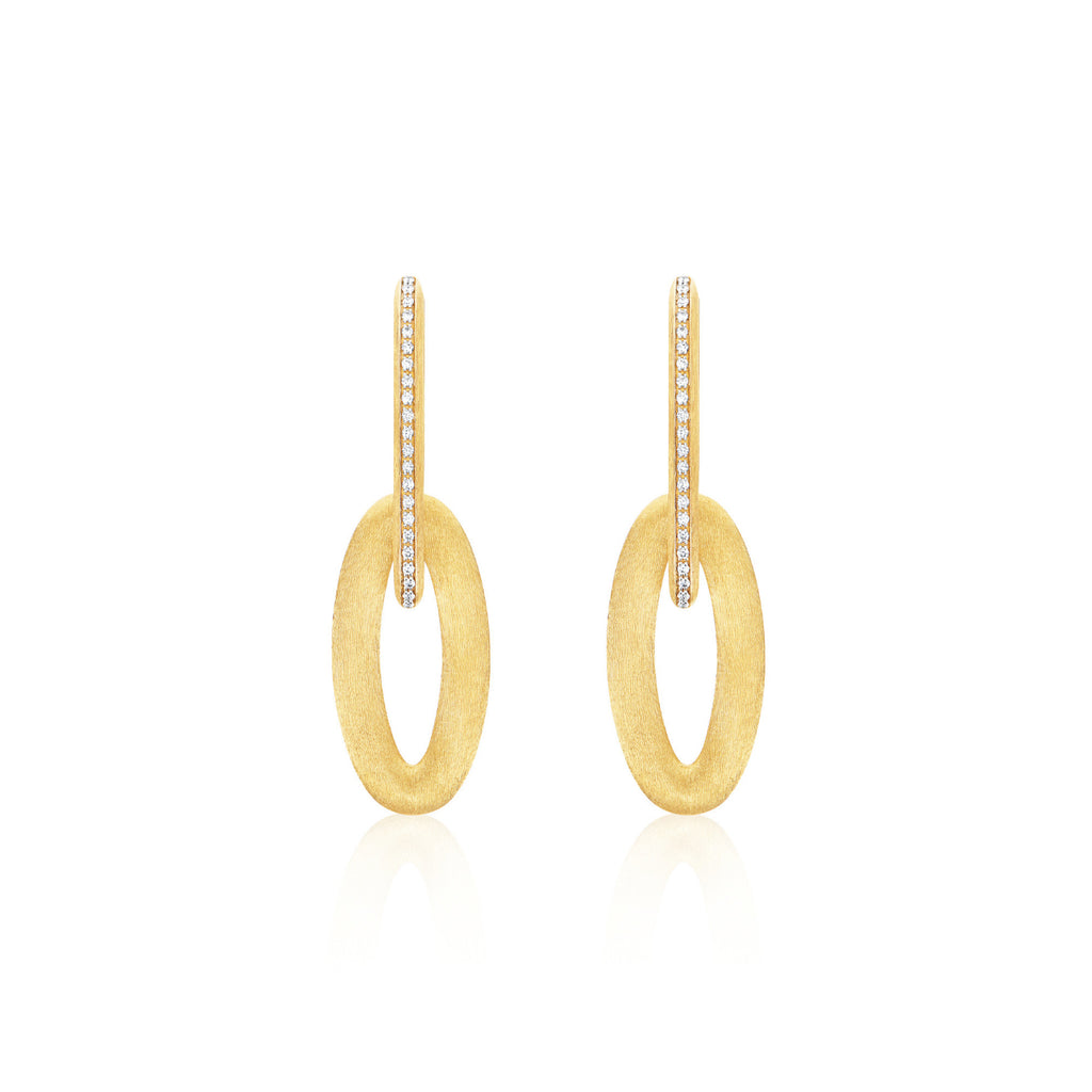 Nanis Libera Icon Ohrringe (OS3-604) aus Gelbgold mit Diamant