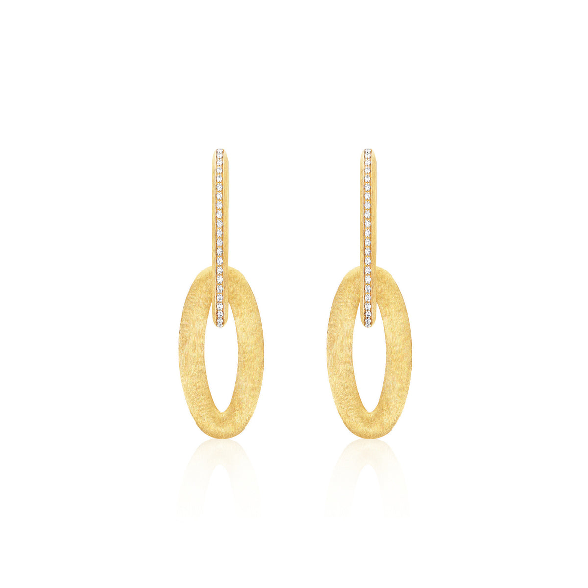 Nanis Libera Icon Ohrringe (OS3-604) aus Gelbgold mit Diamant