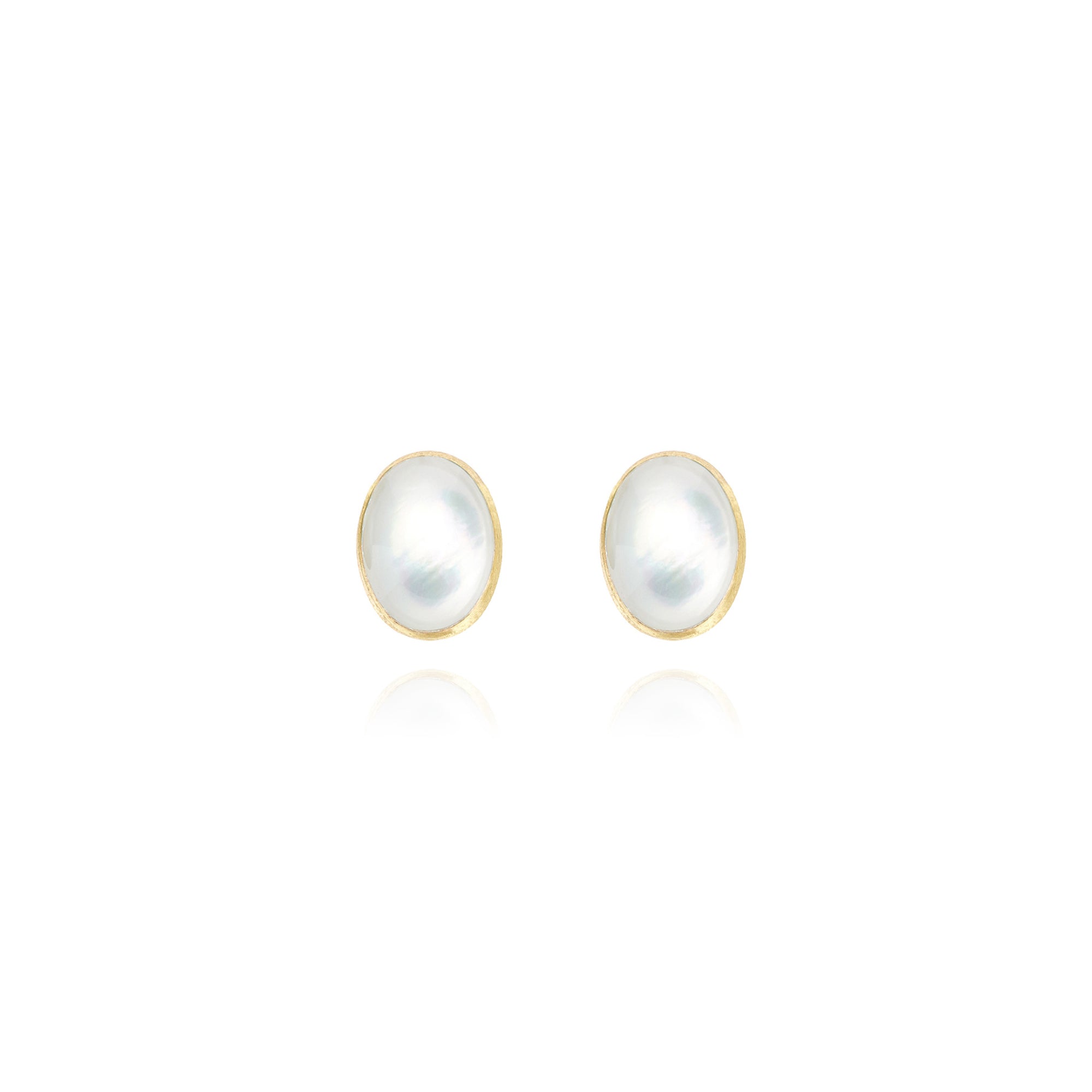 Nanis Muse Ohrstecker (OA10-609) aus Gelbgold mit Perlmutt