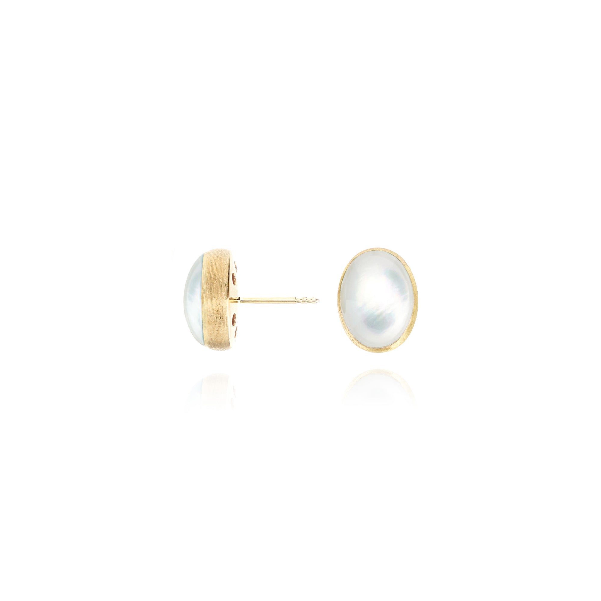 Nanis Muse Ohrstecker (OA10-609) aus Gelbgold mit Perlmutt