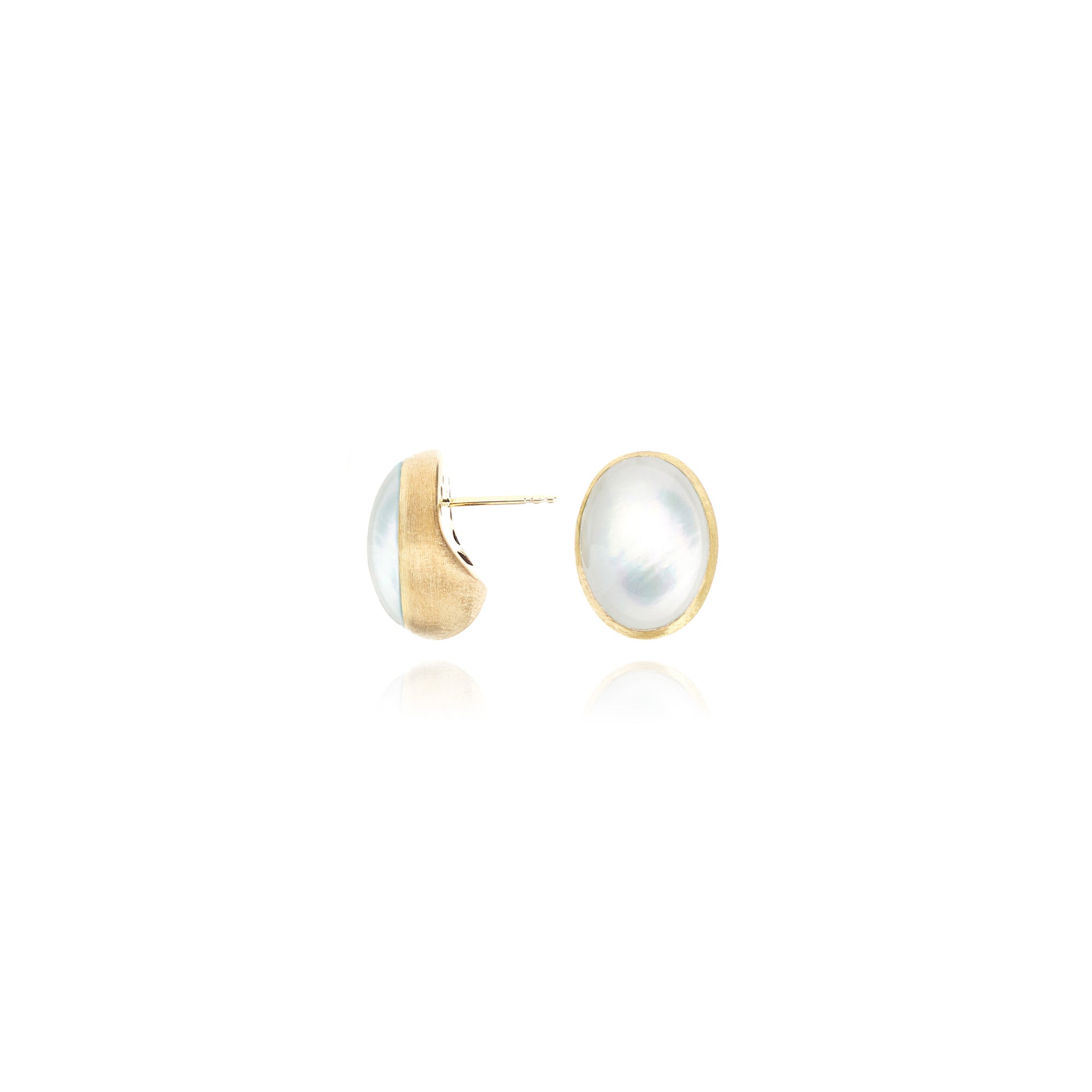 Nanis Muse Ohrstecker (OA6-609) aus Gelbgold mit Perlmutt