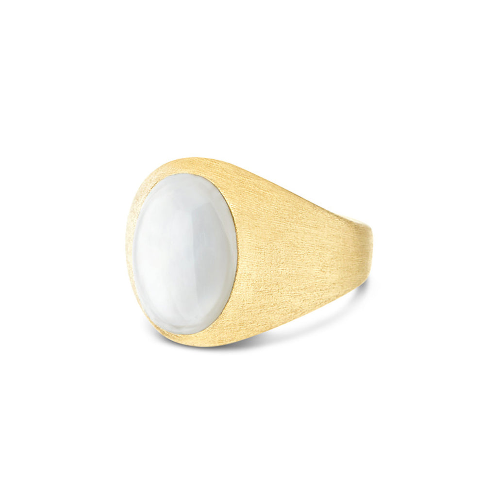 Nanis Muse Ring (AH10-609) aus Gelbgold mit Perlmutt