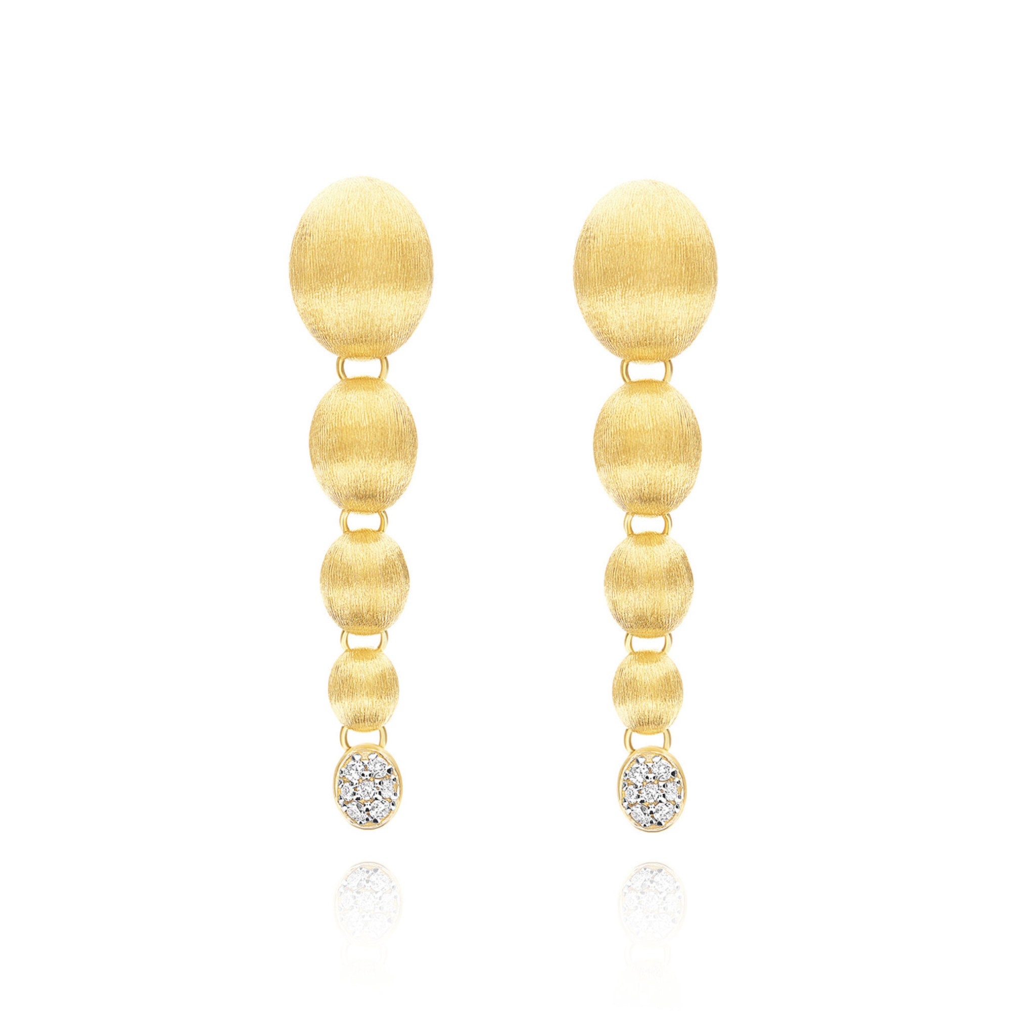 Nanis Nuvolette Ohrhänger (OS27-538) aus Gelbgold mit Diamant