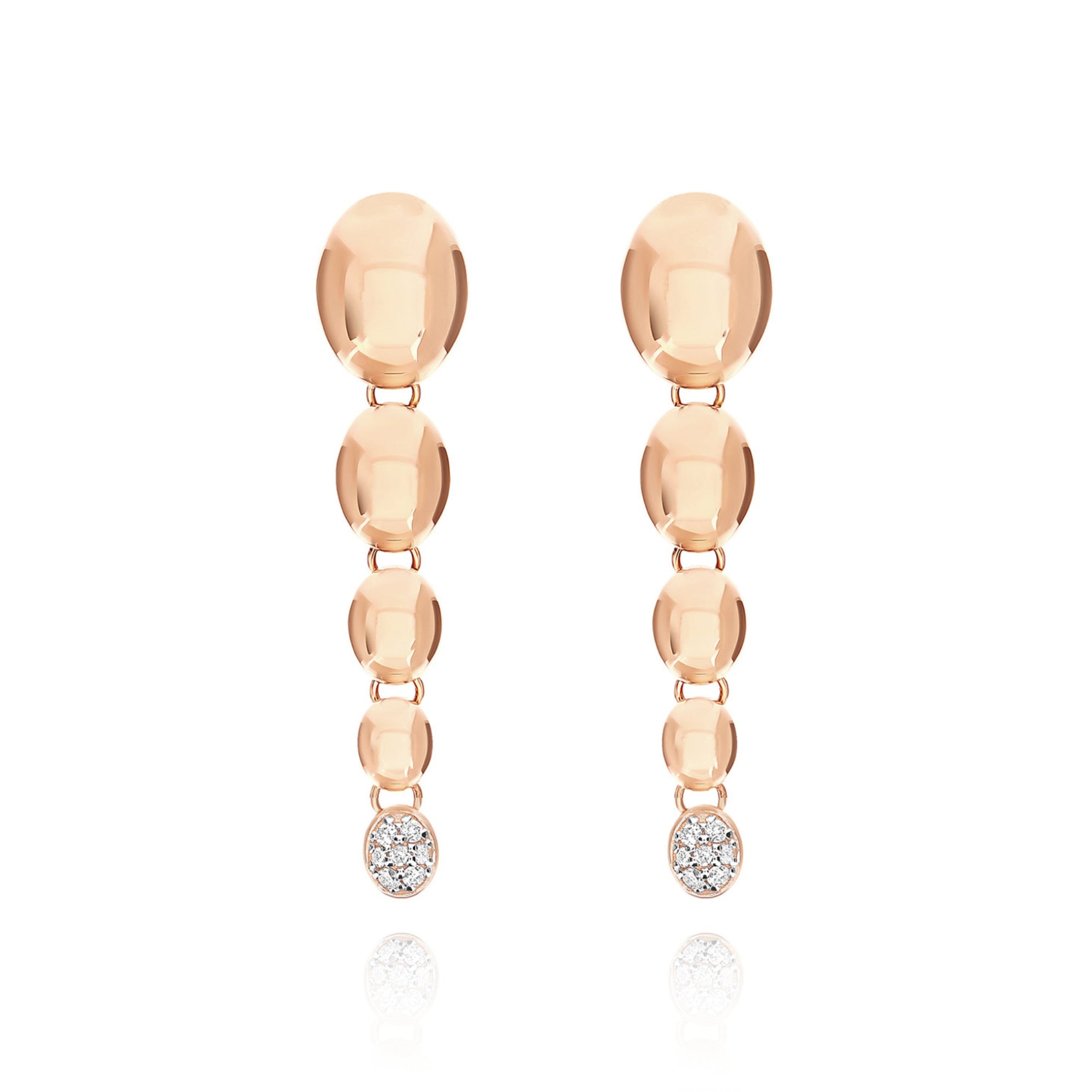 Nanis Nuvolette Ohrhänger - OS27-538_rose (rose) aus Roségold mit Diamant