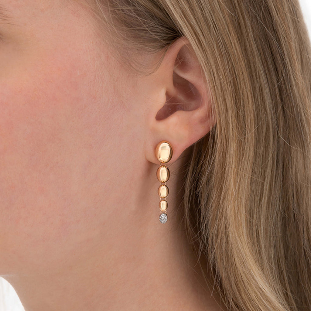 Nanis Nuvolette Ohrhänger - OS27-538_rose (rose) aus Roségold mit Diamant