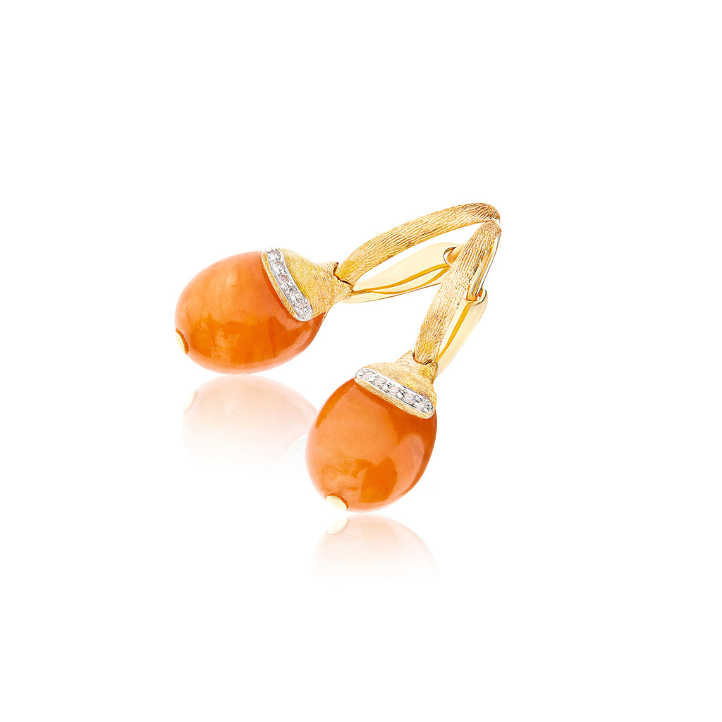 Nanis Petra Ohrhänger (OS11-603) aus Gelbgold mit Diamant