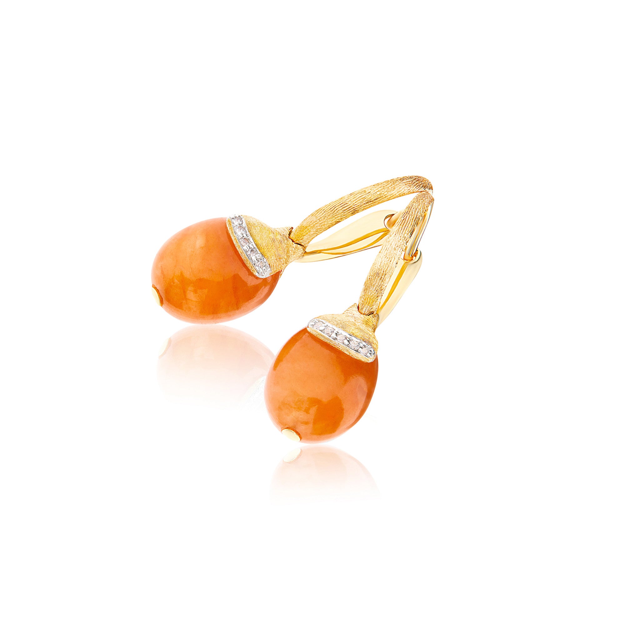 Nanis Petra Ohrhänger (OS11-603) aus Gelbgold mit Diamant