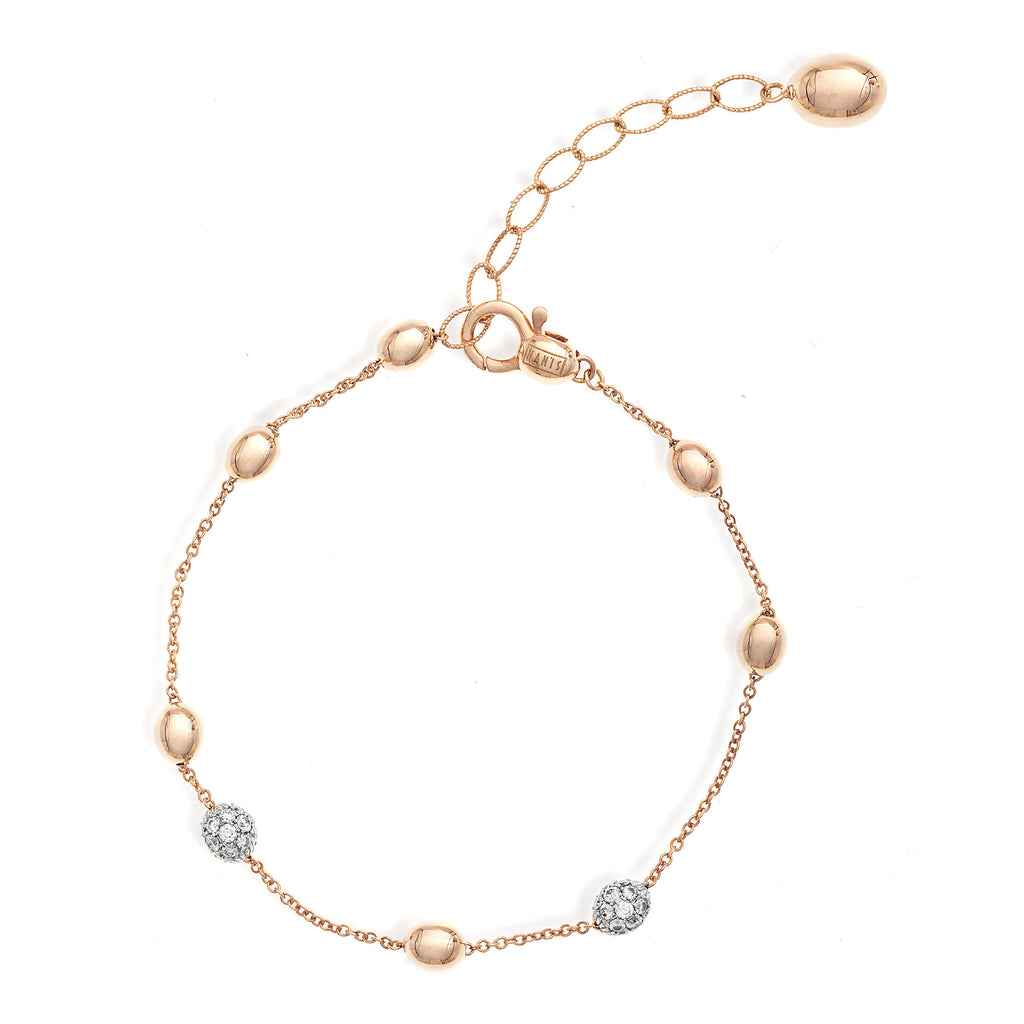 Nanis Soffio Armband - BN1-583_rose (rose) aus Roségold mit Diamant