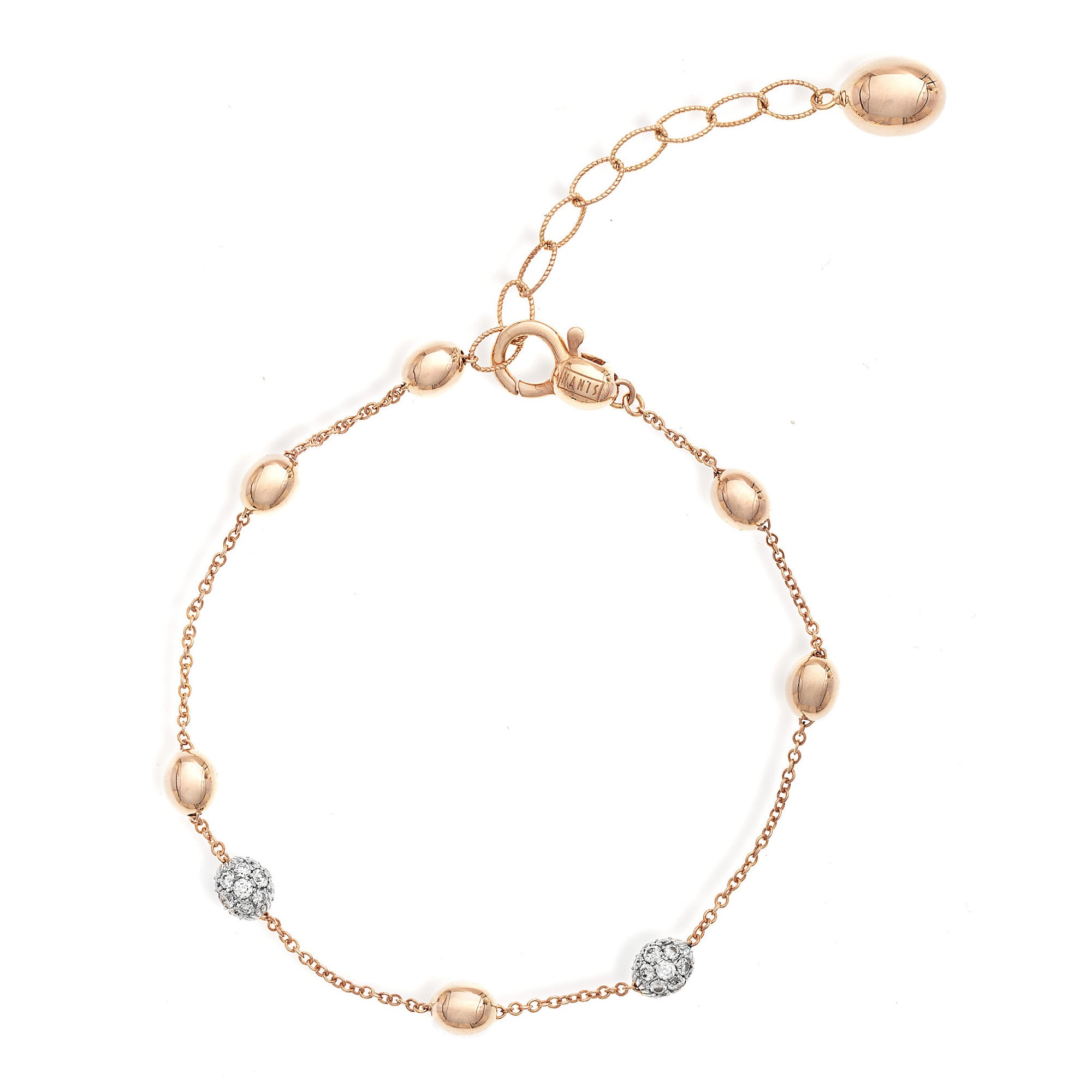 Nanis Soffio Armband - BN1-583_rose (rose) aus Roségold mit Diamant