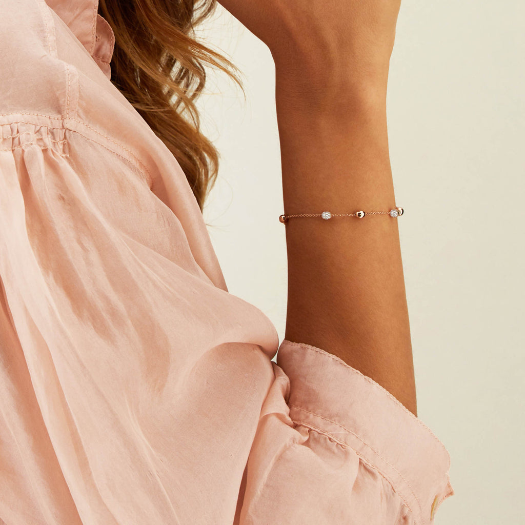 Nanis Soffio Armband - BN1-583_rose (rose) aus Roségold mit Diamant