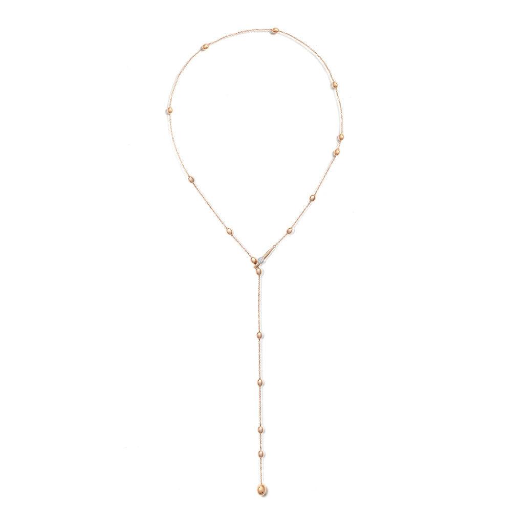 Nanis Soffio Halskette - CS10-583_rose (rose) aus Roségold mit Diamant