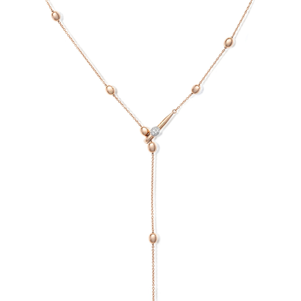 Nanis Soffio Halskette - CS10-583_rose (rose) aus Roségold mit Diamant