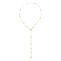 Nanis Soffio Halskette (CS22-587) aus Gelbgold mit Aquamarin und Diamant