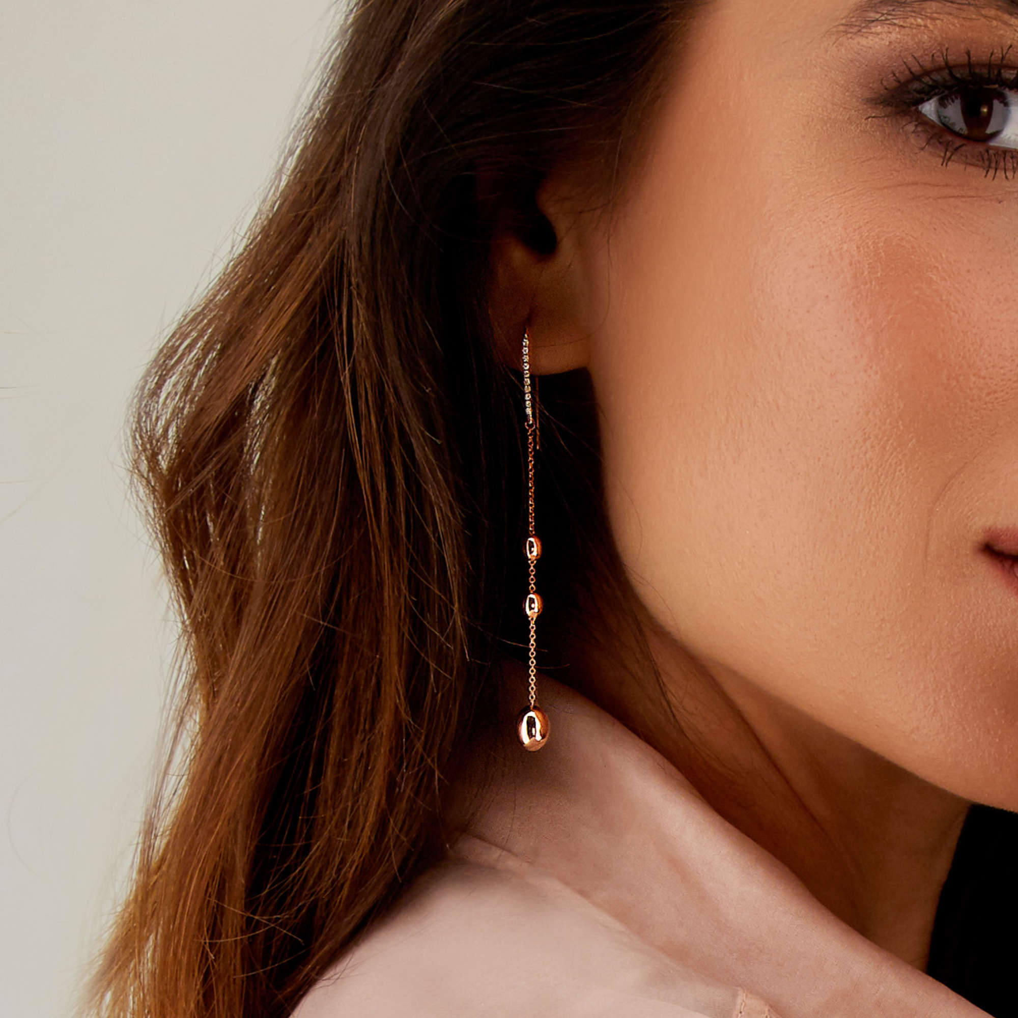 Nanis Soffio Ohrhänger - OS23-583_rose (rose) aus Roségold mit Diamant