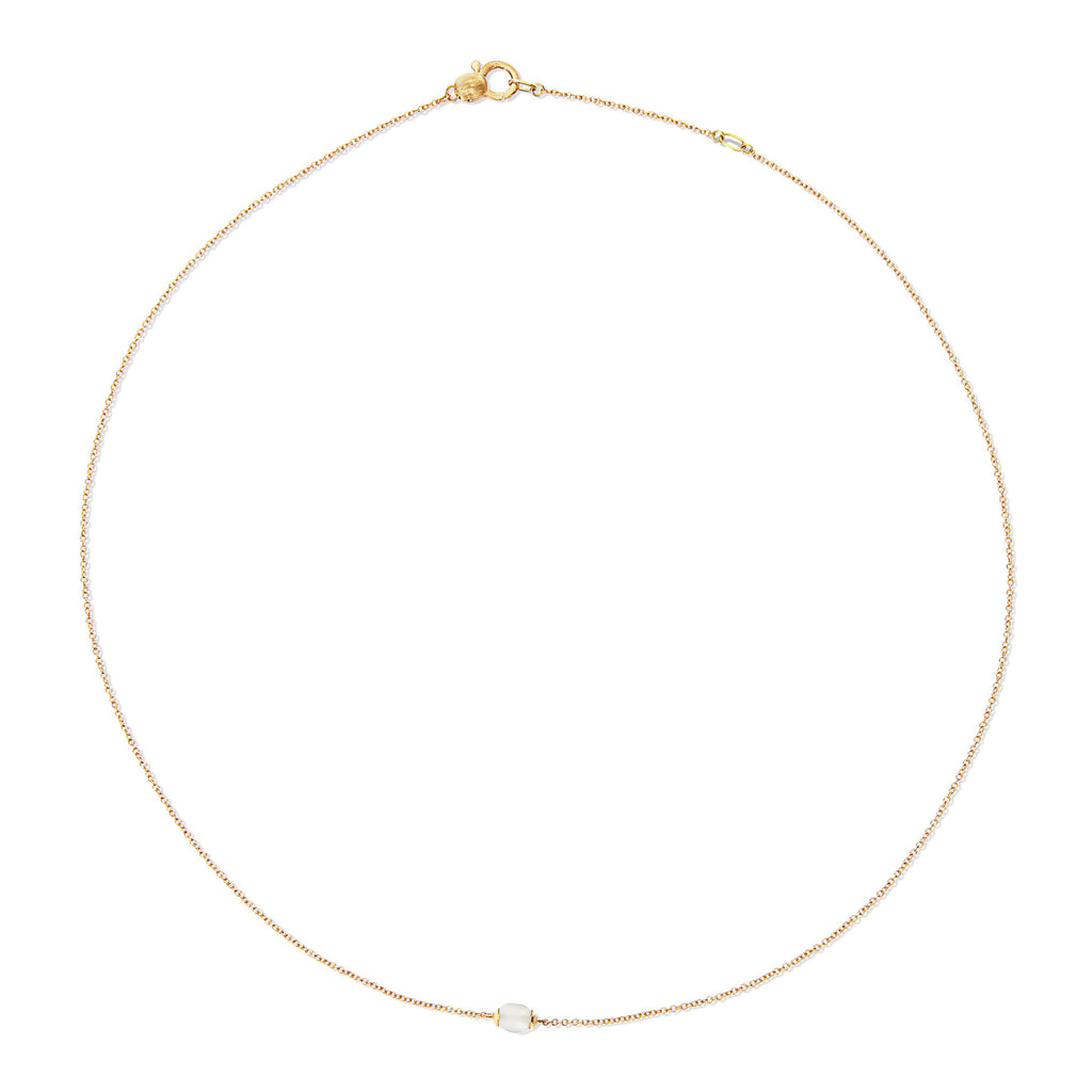 Nanis White Desert Halskette (CN13-603) aus Gelbgold mit Mondstein