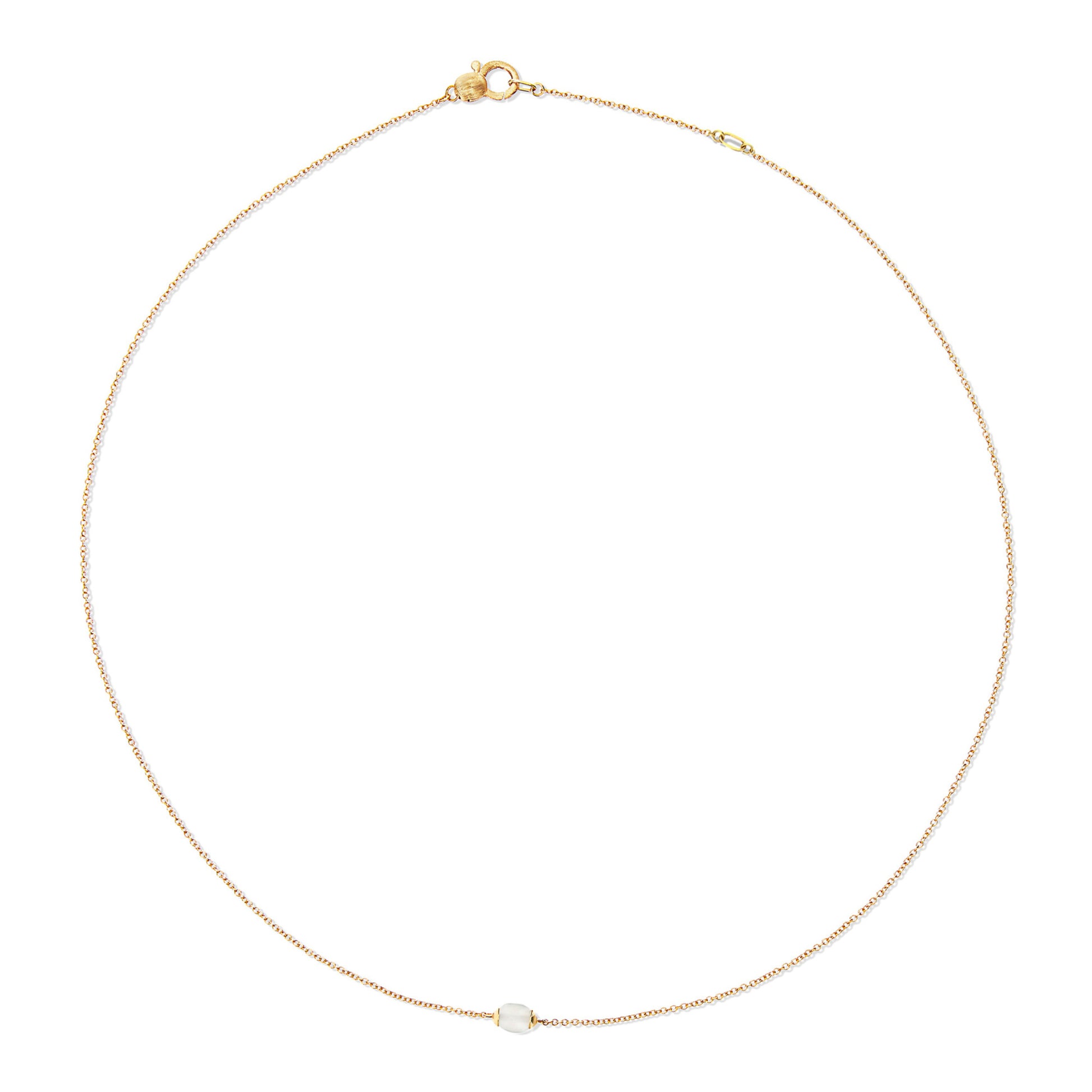 White Desert Halskette, Gelbgold • Mondstein von Nanis (CN13-603)