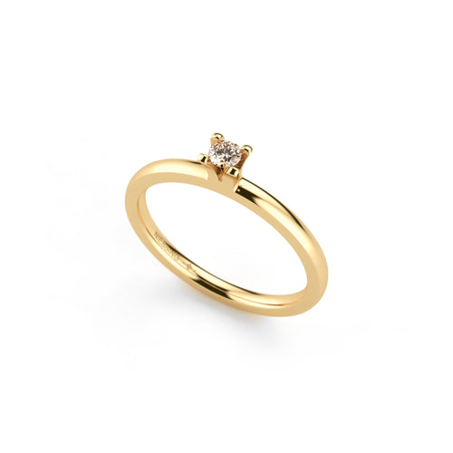 Niessing Amatis 4 Krappen Ring - N331960-0.08ct (08ct-cinnamon-gloss-cy) mit Diamant