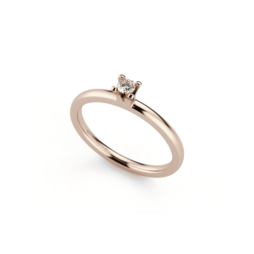 Niessing Amatis 4 Krappen Ring - N331960-0.08ct (08ct-cinnamon-gloss-rw) mit Diamant