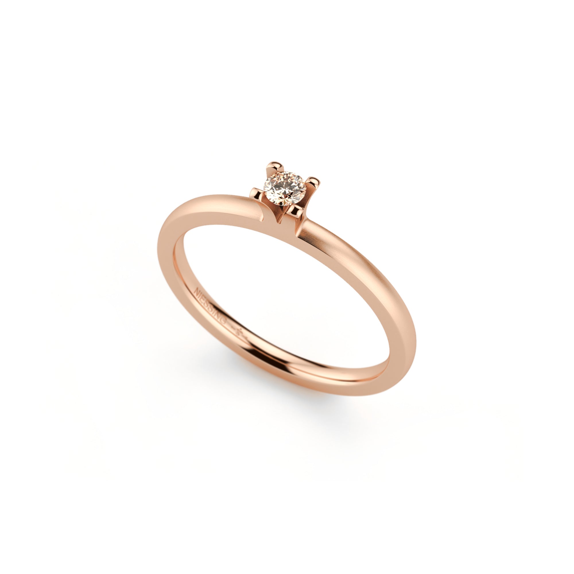 Niessing Amatis 4 Krappen Ring - N331960-0.08ct (08ct-cinnamon-satin-cr) mit Diamant