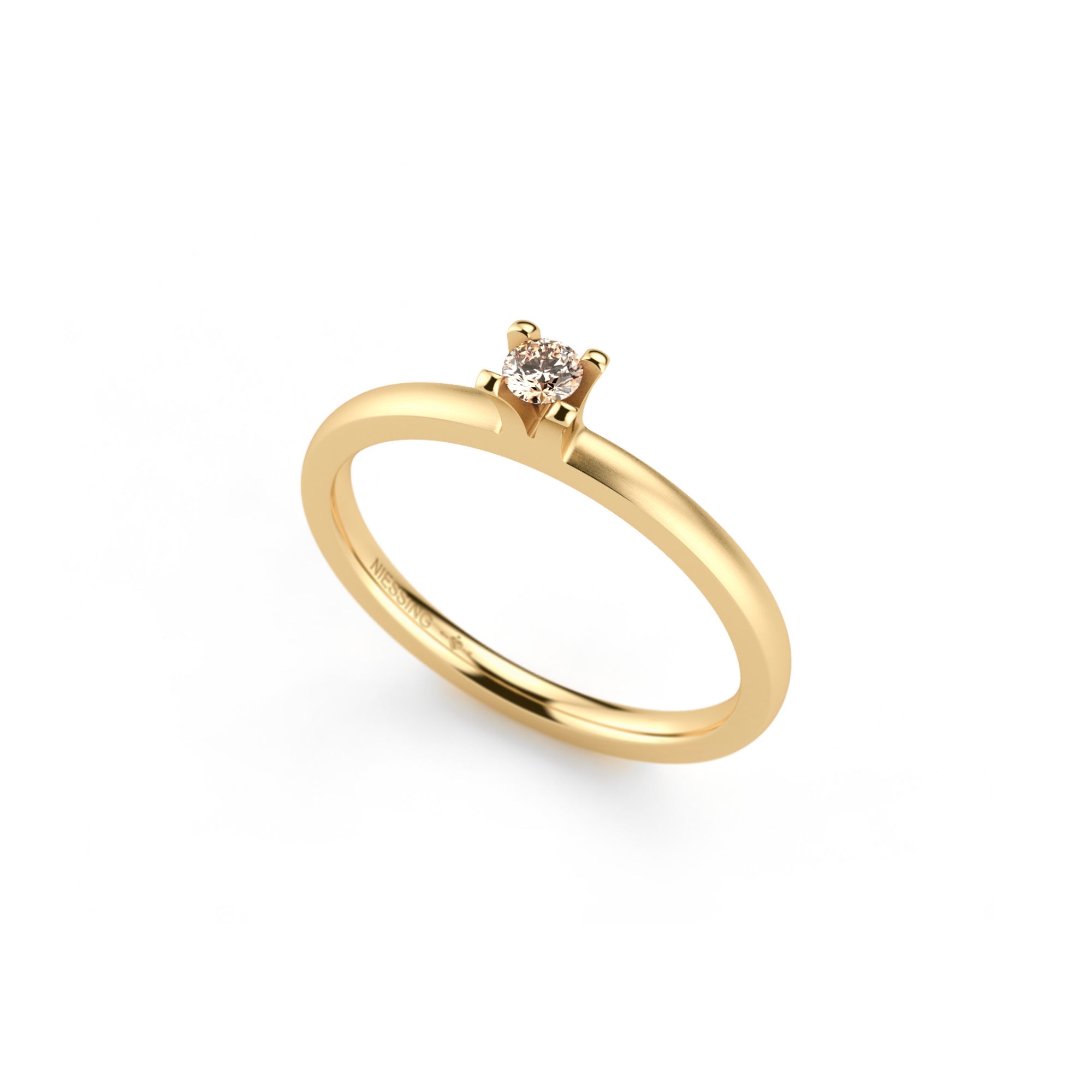 Niessing Amatis 4 Krappen Ring - N331960-0.08ct (08ct-cinnamon-satin-cy) mit Diamant