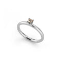 Niessing Amatis 4 Krappen Ring - N331960-0.08ct (08ct-cinnamon-satin-pt) aus Platin mit Diamant