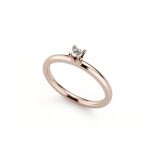 Niessing Amatis 4 Krappen Ring - N331960-0.08ct (08ct-fvs1-gloss-rw) mit Diamant