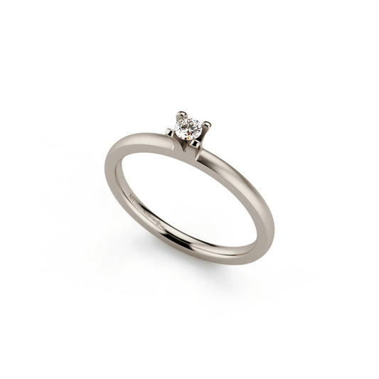 Niessing Amatis 4 Krappen Ring - N331960-0.08ct (08ct-fvs1-satin-fg) mit Diamant