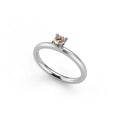 Niessing Amatis 4 Krappen Ring - N331960-0.16ct (16ct-cinnamon-satin-pt) aus Platin mit Diamant