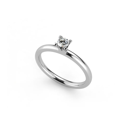 Niessing Amatis 4 Krappen Ring - N331960-0.16ct (16ct-fvs1-gloss-pt) aus Platin mit Diamant