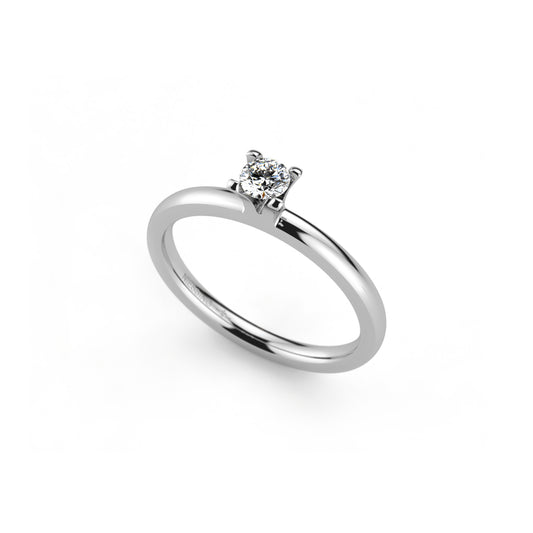 Niessing Amatis 4 Krappen Ring - N331960-0.16ct (16ct-fvs1-gloss-pt) aus Platin mit Diamant