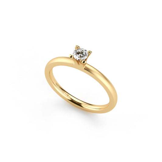Niessing Amatis 4 Krappen Ring - N331960-0.16ct (16ct-fvs1-satin-cy) mit Diamant