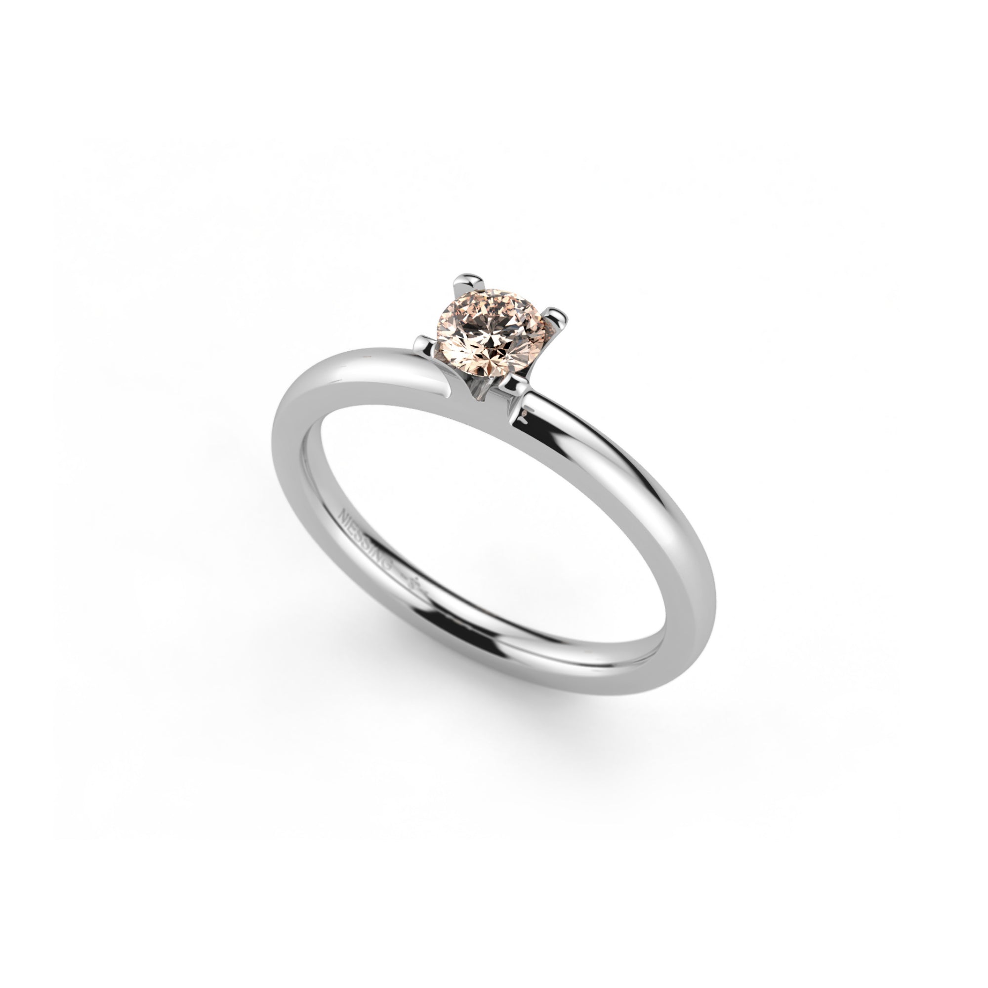 Niessing Amatis 4 Krappen Ring - N331960-0.23ct (23ct-cinnamon-gloss-pt) aus Platin mit Diamant