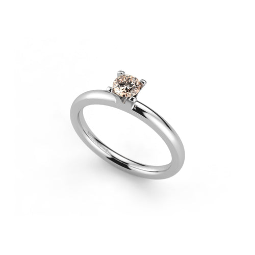 Niessing Amatis 4 Krappen Ring - N331960-0.23ct (23ct-cinnamon-gloss-pt) aus Platin mit Diamant