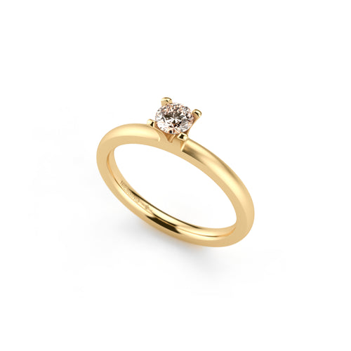 Niessing Amatis 4 Krappen Ring - N331960-0.23ct (23ct-cinnamon-satin-cy) mit Diamant