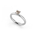 Niessing Amatis 4 Krappen Ring - N331960-0.23ct (23ct-cinnamon-satin-pt) aus Platin mit Diamant