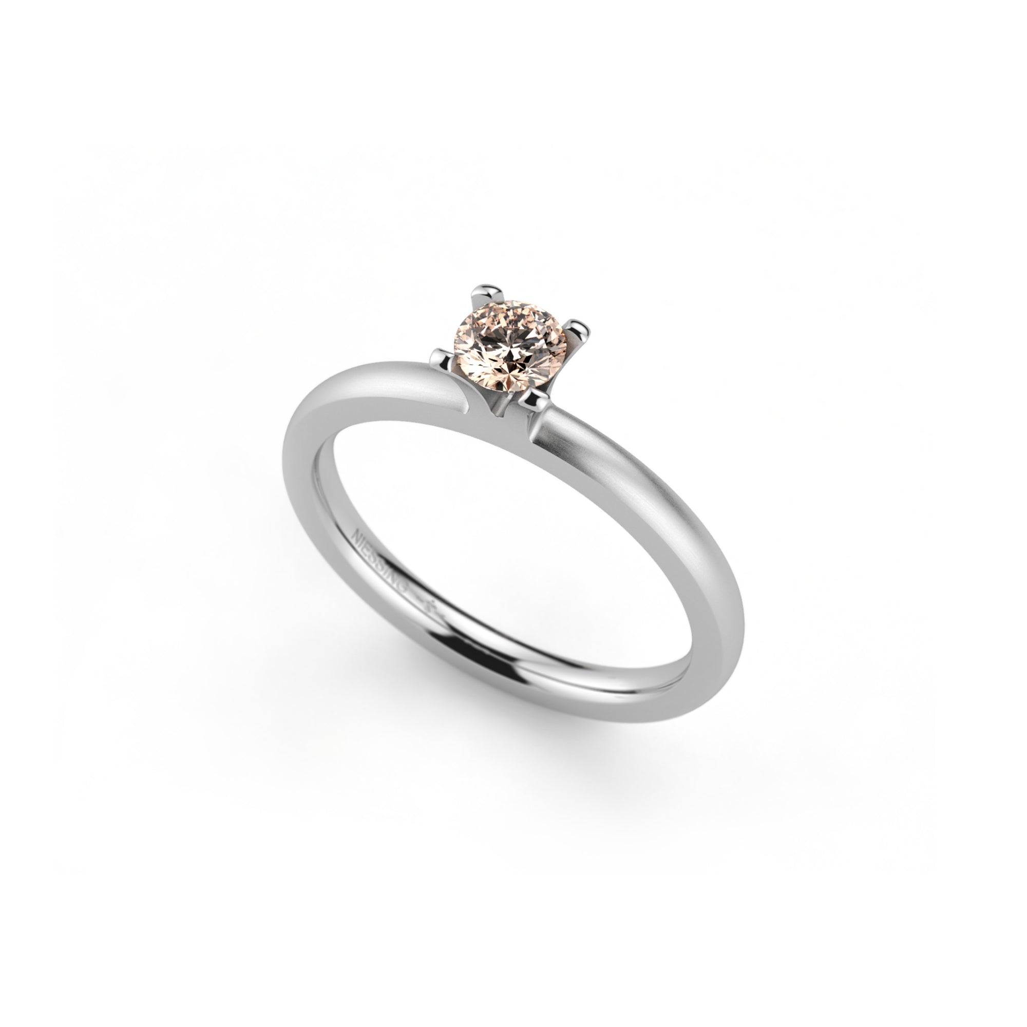 Niessing Amatis 4 Krappen Ring - N331960-0.23ct (23ct-cinnamon-satin-pt) aus Platin mit Diamant