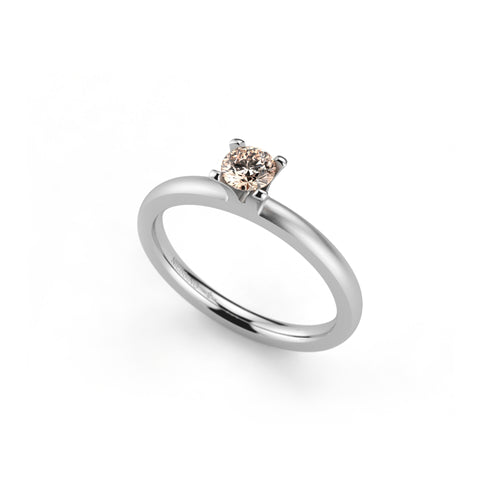 Niessing Amatis 4 Krappen Ring - N331960-0.23ct (23ct-cinnamon-satin-pt) aus Platin mit Diamant