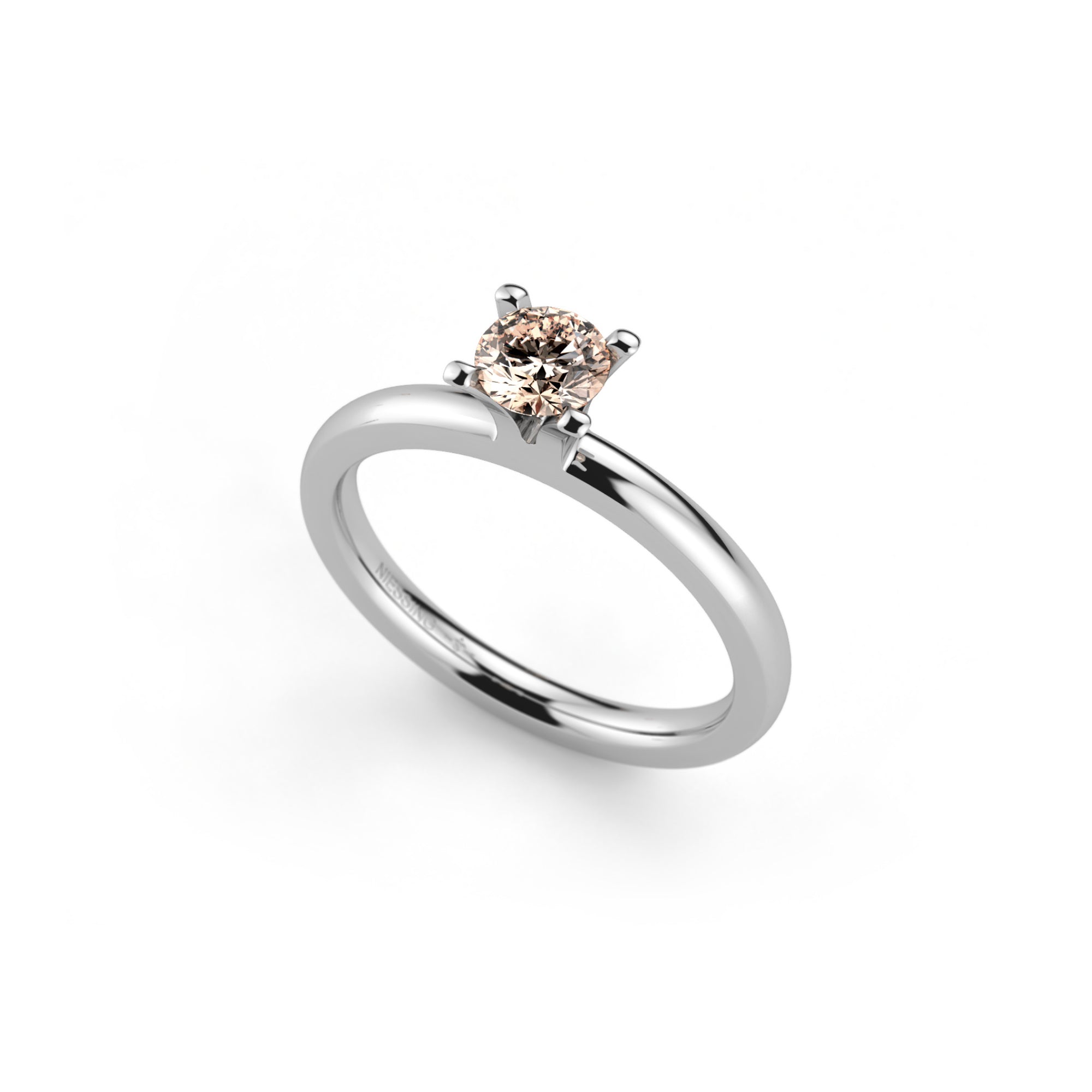 Niessing Amatis 4 Krappen Ring - N331960-0.3ct (3ct-cinnamon-gloss-pt) aus Platin mit Diamant