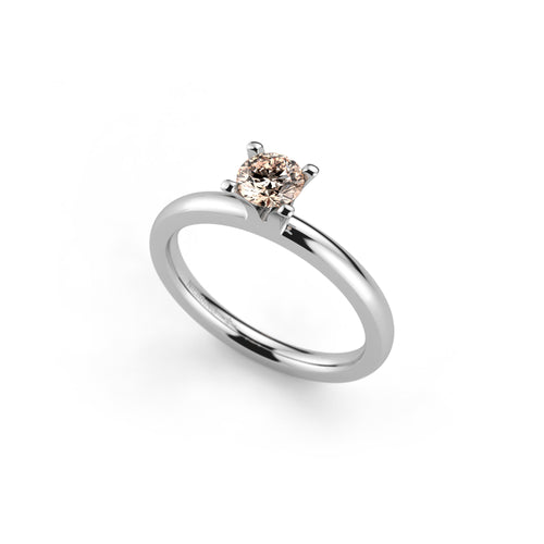 Niessing Amatis 4 Krappen Ring - N331960-0.3ct (3ct-cinnamon-gloss-pt) aus Platin mit Diamant