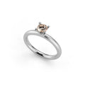 Niessing Amatis 4 Krappen Ring - N331960-0.3ct (3ct-cinnamon-satin-pt) aus Platin mit Diamant