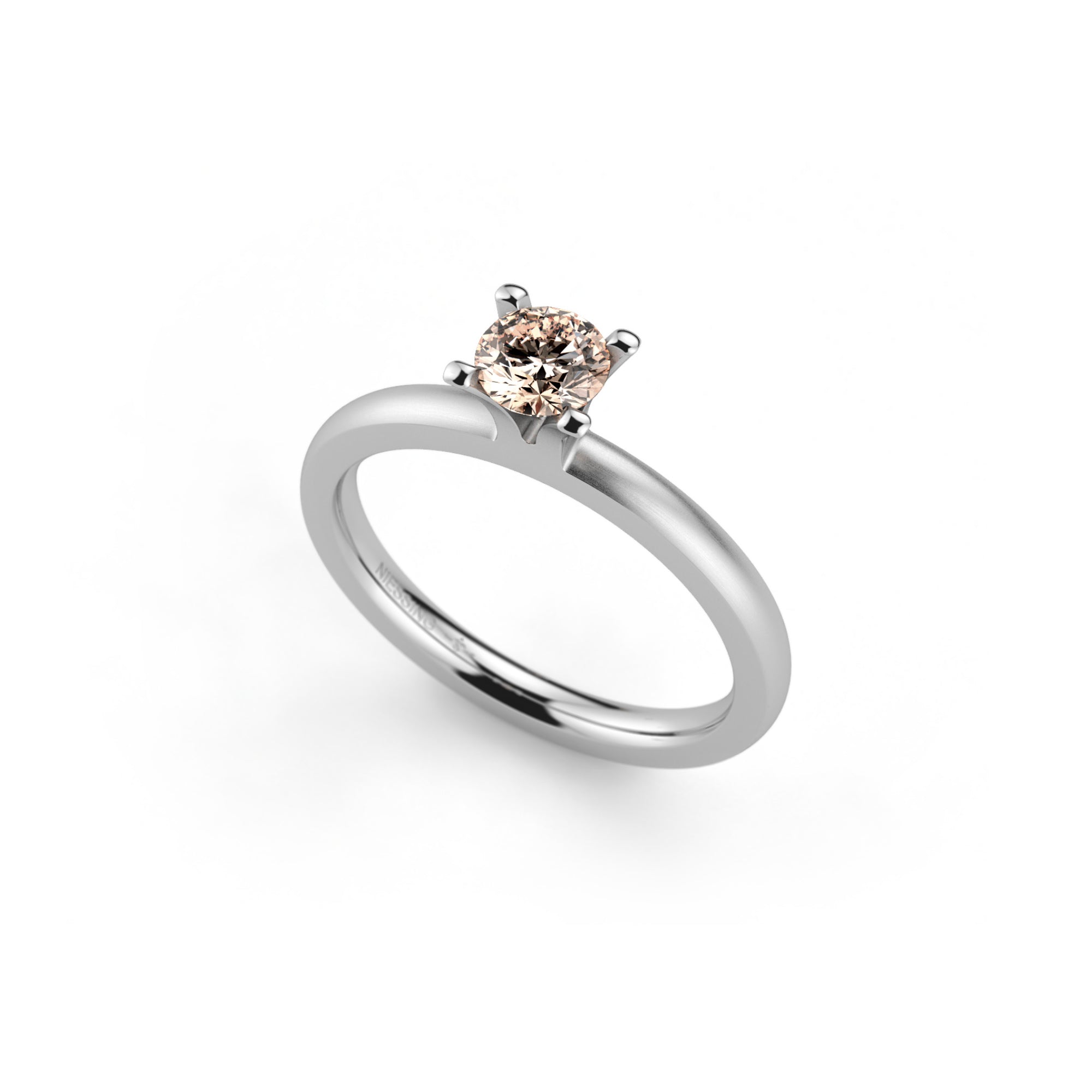 Niessing Amatis 4 Krappen Ring - N331960-0.3ct (3ct-cinnamon-satin-pt) aus Platin mit Diamant