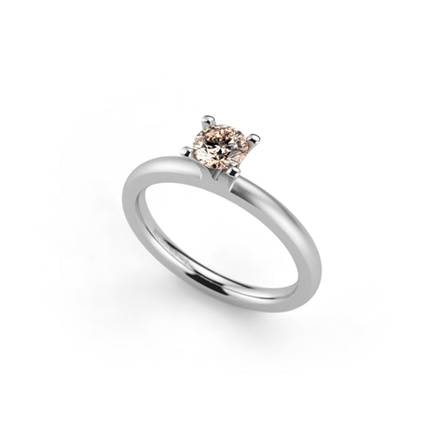 Niessing Amatis 4 Krappen Ring - N331960-0.3ct (3ct-cinnamon-satin-pt) aus Platin mit Diamant