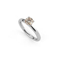 Niessing Amatis 4 Krappen Ring - N331960-0.5ct (5ct-cinnamon-gloss-pt) aus Platin mit Diamant