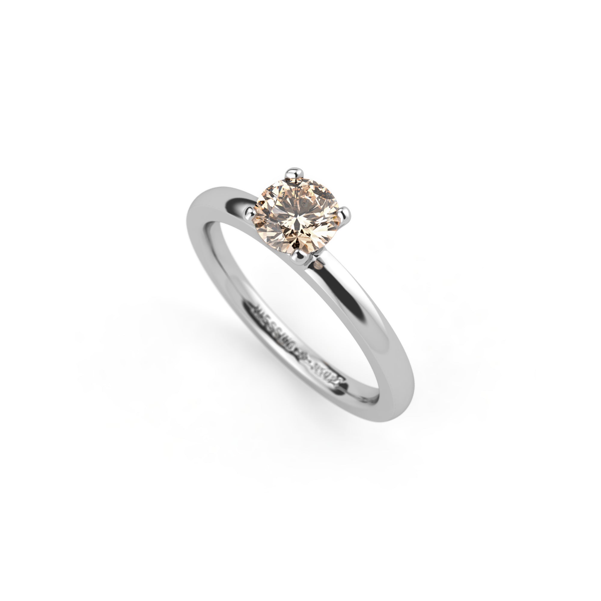 Niessing Amatis 4 Krappen Ring - N331960-0.5ct (5ct-cinnamon-gloss-pt) aus Platin mit Diamant