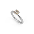Niessing Amatis 4 Krappen Ring - N331960-0.5ct (5ct-cinnamon-satin-pt) aus Platin mit Diamant