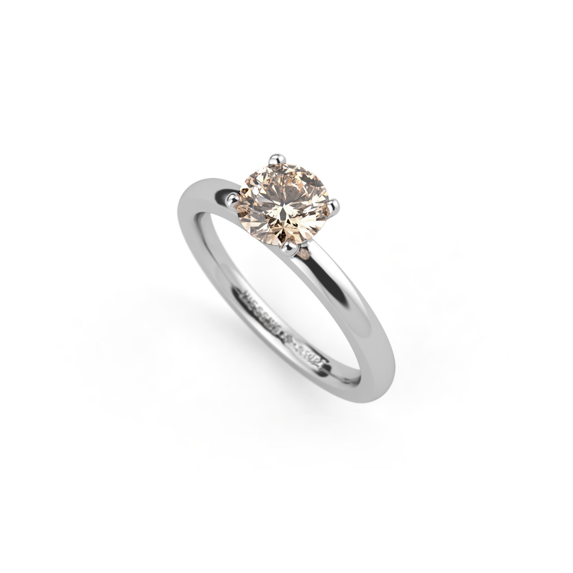 Niessing Amatis 4 Krappen Ring - N331960-0.7ct (7ct-cinnamon-gloss-pt) aus Platin mit Diamant